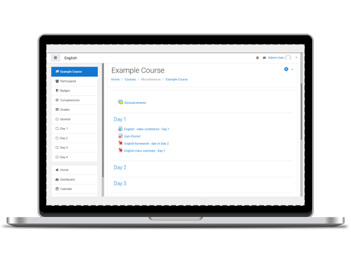 Laptop with an open screen
